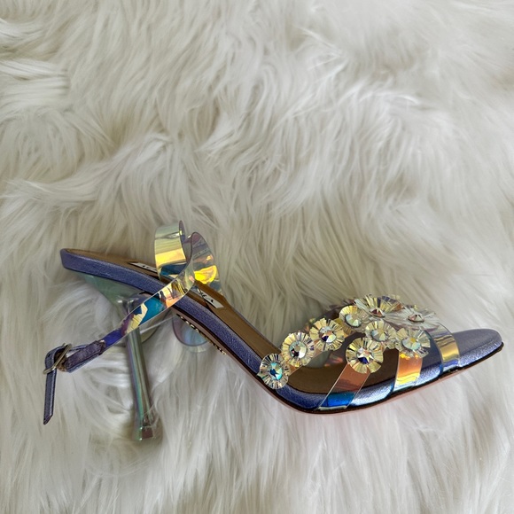 Aquazzura
Meteorite PVC Embellished Ankle-Strap Sandals - Picture 11 of 13